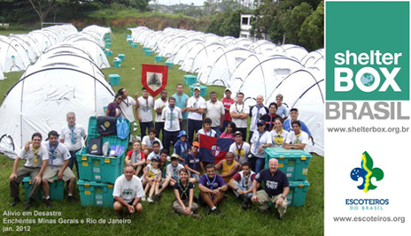Escoteiros do Brasil e ShelterBox levam apoio para MG e RJ