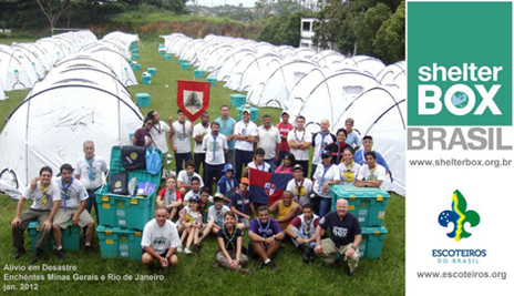 Escoteiros do Brasil e ShelterBox levam apoio para MG e RJ