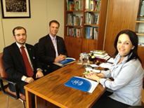 (David Ortolan – Secretário Geral e Daniel Hackbart – Assessor Jurídico – dos Escoteiros do Brasil, em visita ao gabinete da Deputada Federal Rosane Ferreira – PT/PR)