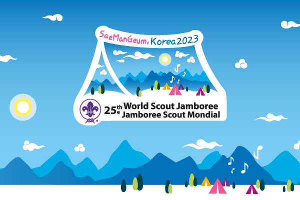 Ilustração da logo do Jamboree de 2023.